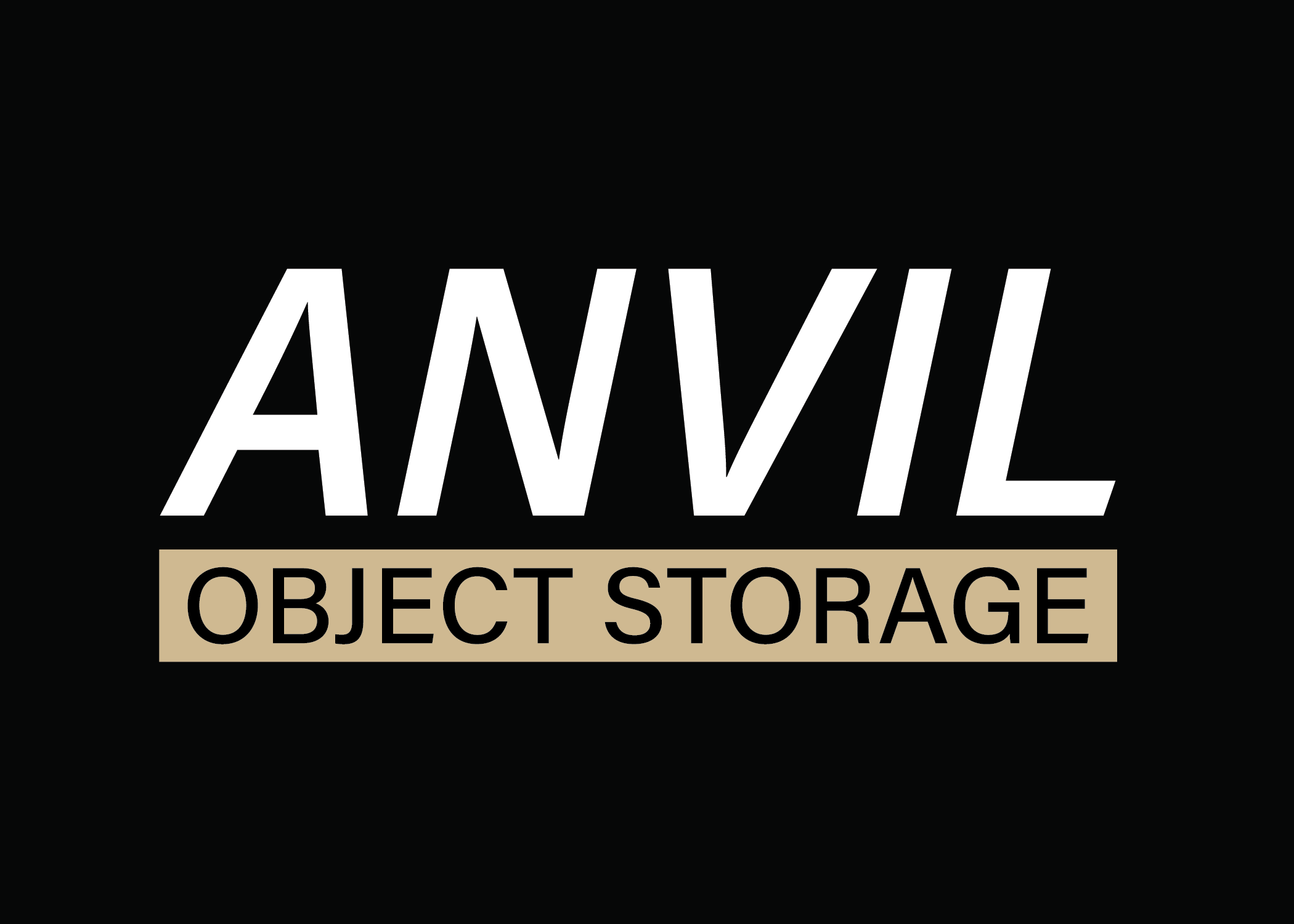 Text graphic that says Anvil Object Storage in Purdue brand colors