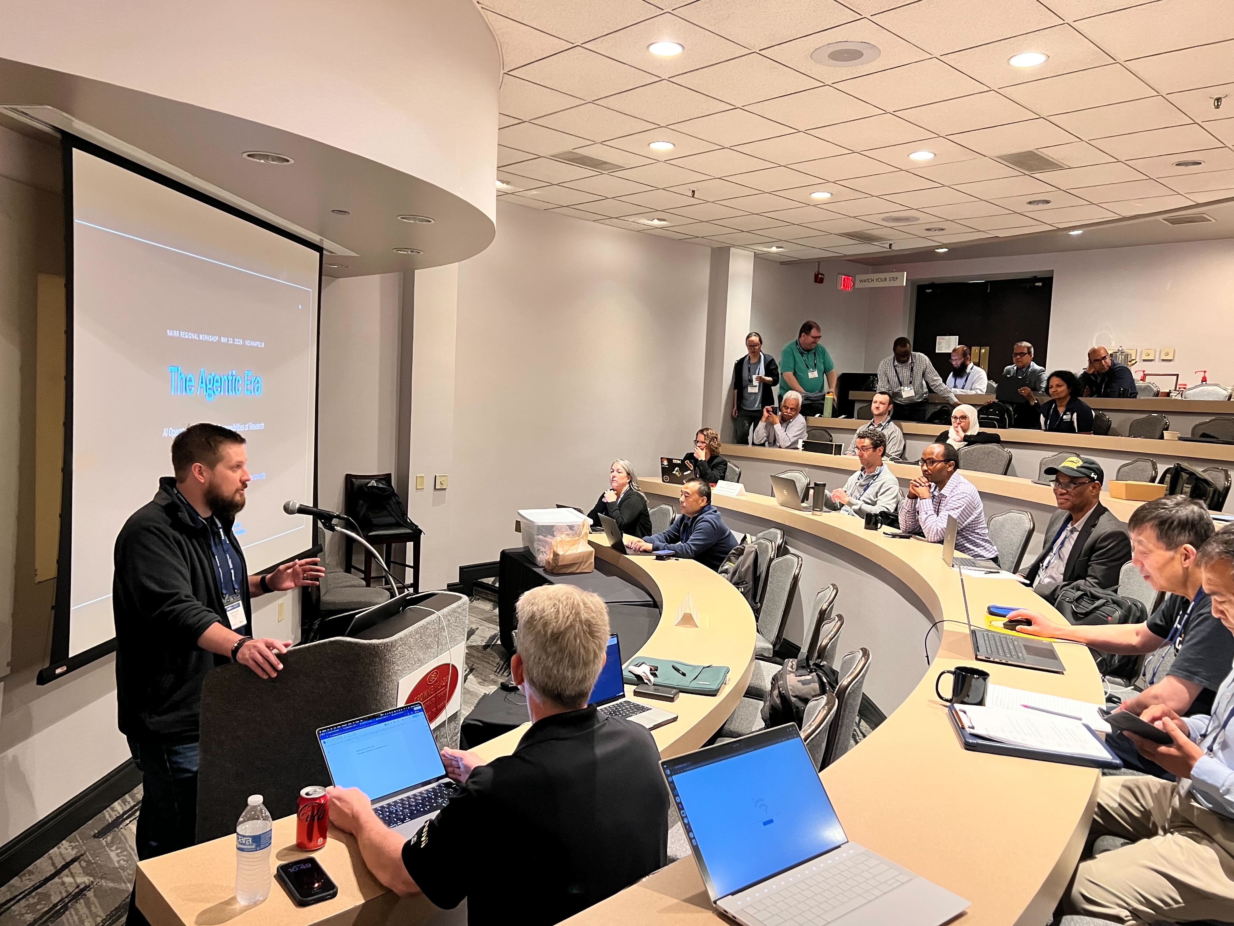 Geoffrey Lentner, Principal AI Scientist at RCAC, presenting at the NSF NAIRR Regional workshop